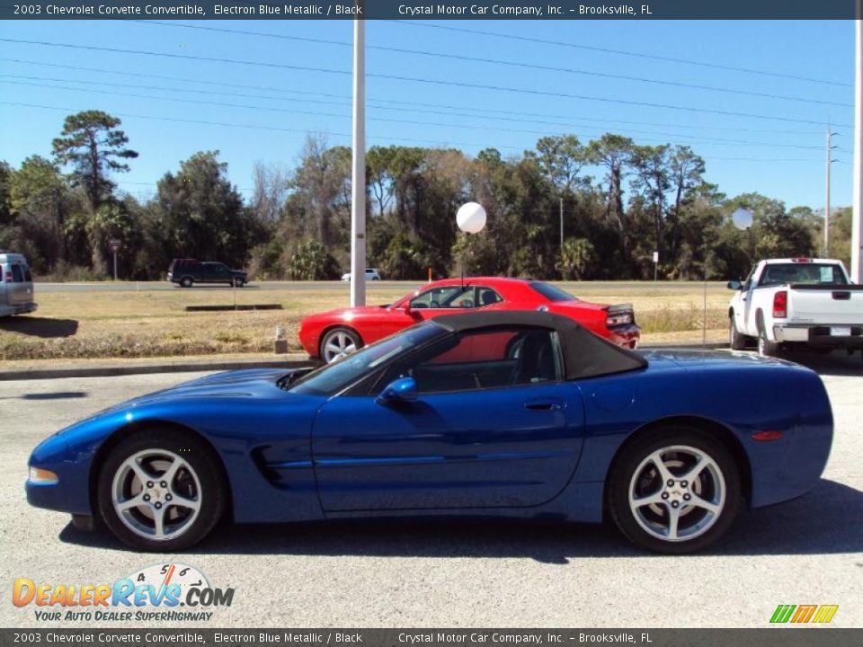 2003 Chevrolet Corvette Convertible Electron Blue Metallic / Black Photo #2