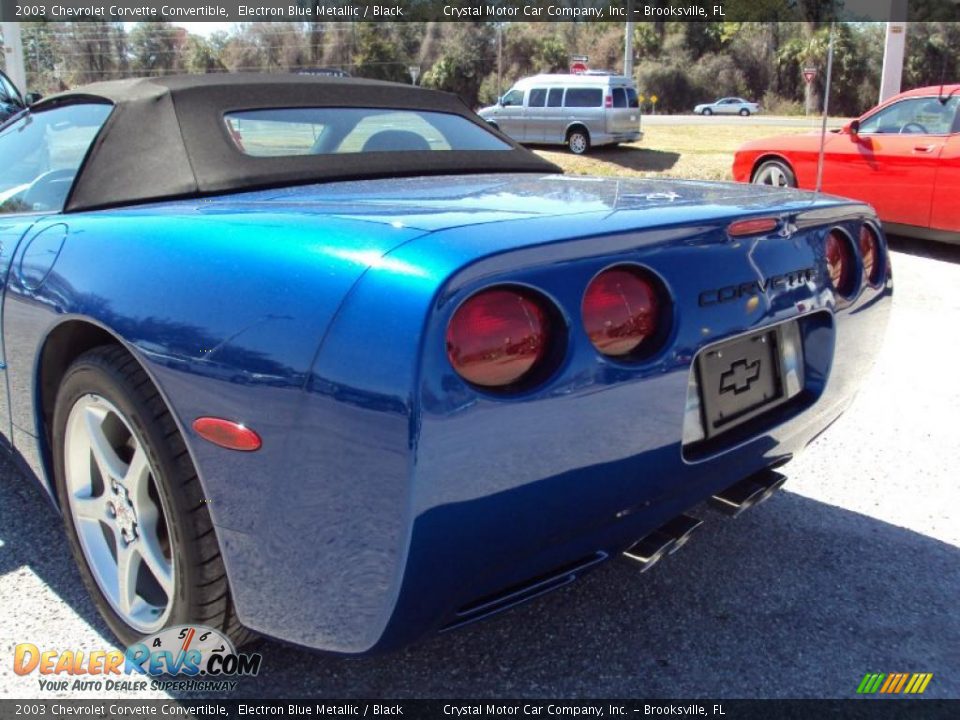 2003 Chevrolet Corvette Convertible Electron Blue Metallic / Black Photo #6
