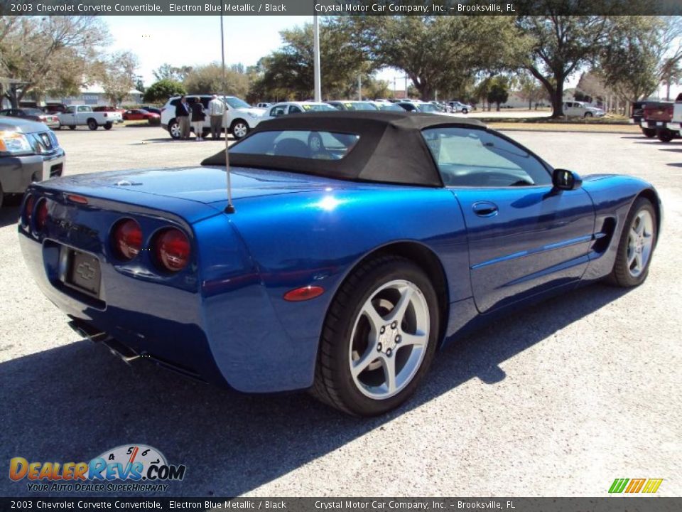 2003 Chevrolet Corvette Convertible Electron Blue Metallic / Black Photo #7