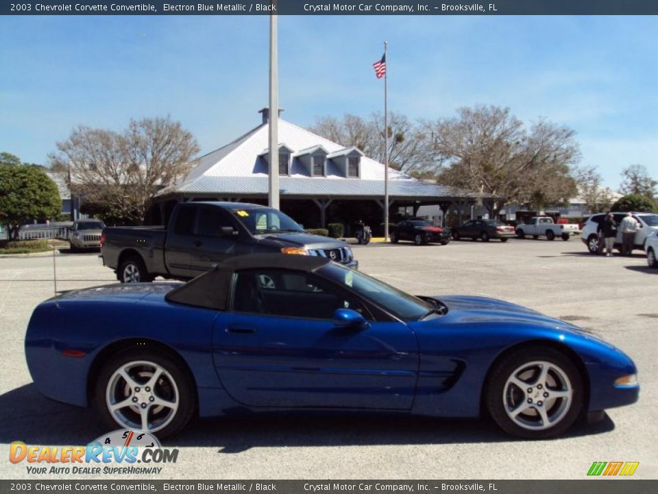 2003 Chevrolet Corvette Convertible Electron Blue Metallic / Black Photo #8