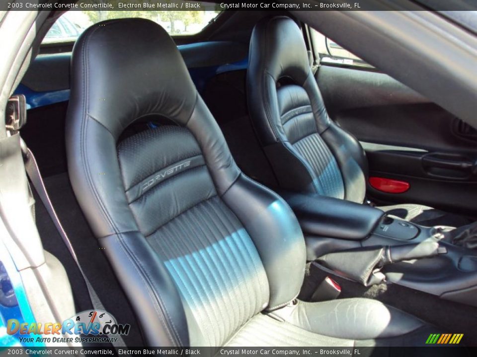 2003 Chevrolet Corvette Convertible Electron Blue Metallic / Black Photo #10
