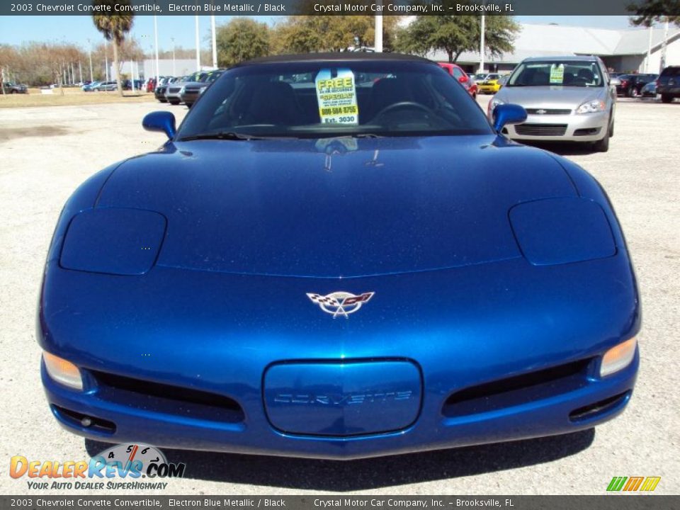 2003 Chevrolet Corvette Convertible Electron Blue Metallic / Black Photo #11