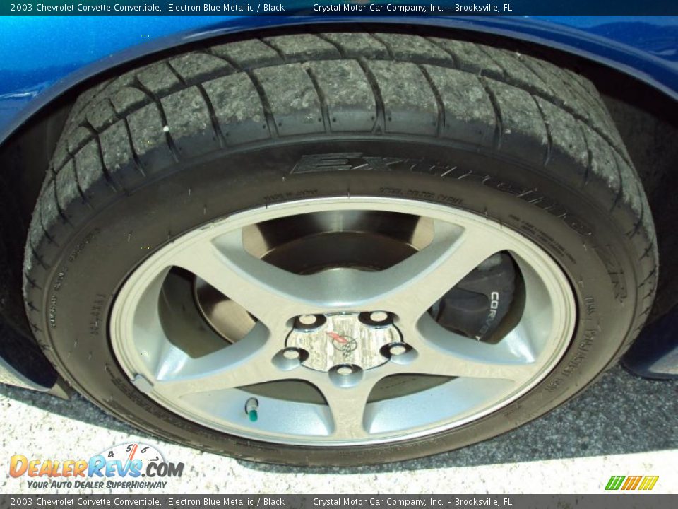 2003 Chevrolet Corvette Convertible Electron Blue Metallic / Black Photo #12