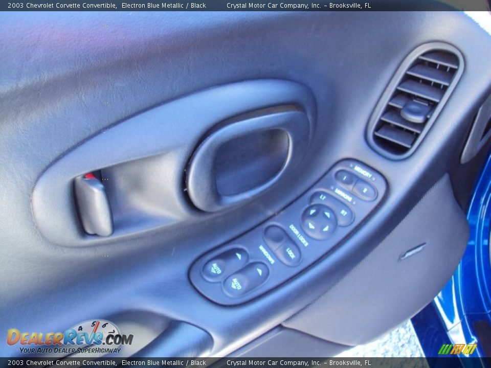 2003 Chevrolet Corvette Convertible Electron Blue Metallic / Black Photo #15
