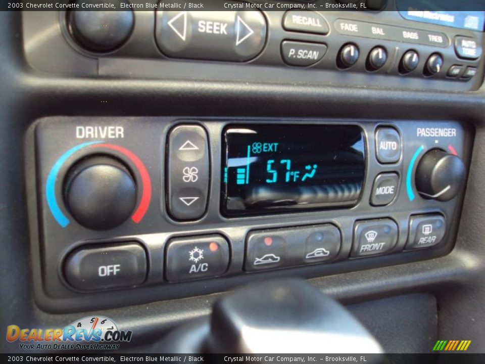 2003 Chevrolet Corvette Convertible Electron Blue Metallic / Black Photo #18