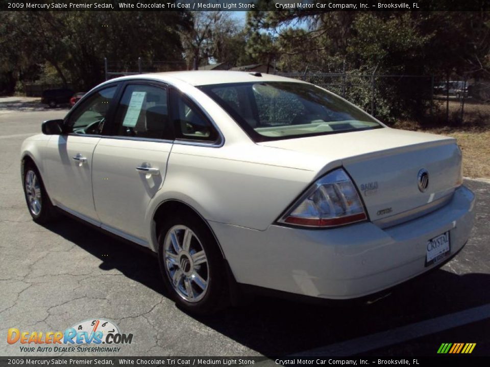 2009 Mercury Sable Premier Sedan White Chocolate Tri Coat / Medium Light Stone Photo #3