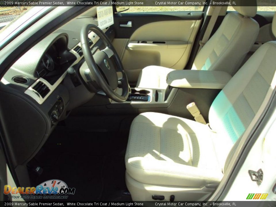 2009 Mercury Sable Premier Sedan White Chocolate Tri Coat / Medium Light Stone Photo #4