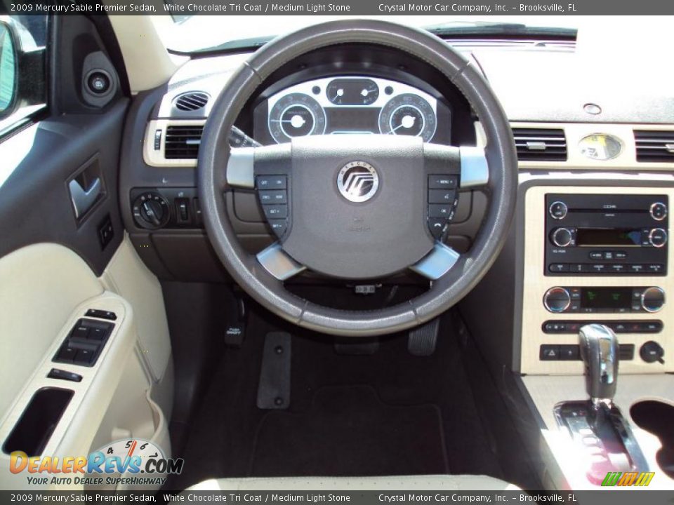 2009 Mercury Sable Premier Sedan White Chocolate Tri Coat / Medium Light Stone Photo #6