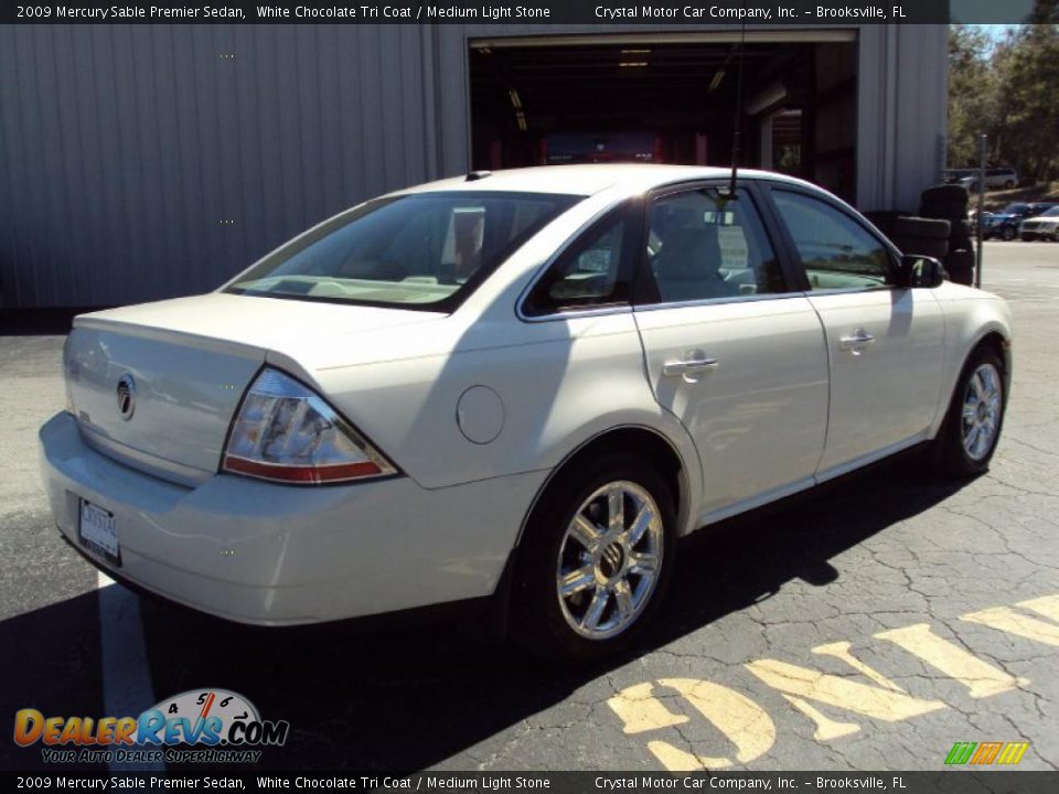2009 Mercury Sable Premier Sedan White Chocolate Tri Coat / Medium Light Stone Photo #8