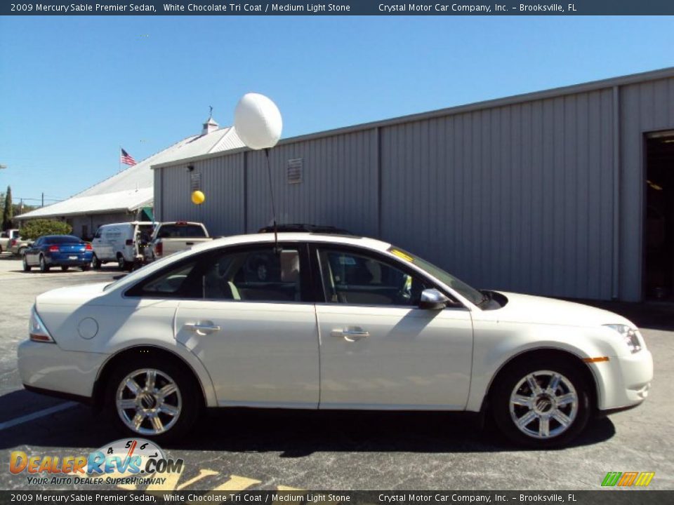 2009 Mercury Sable Premier Sedan White Chocolate Tri Coat / Medium Light Stone Photo #9