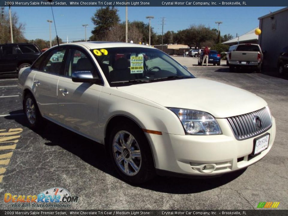 2009 Mercury Sable Premier Sedan White Chocolate Tri Coat / Medium Light Stone Photo #10
