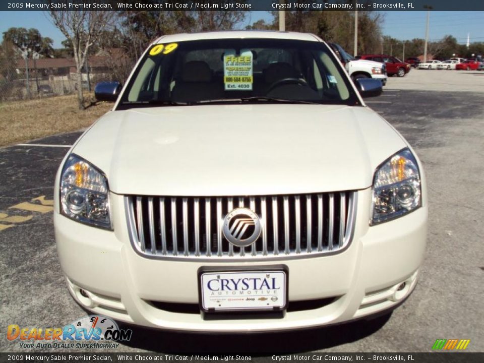 2009 Mercury Sable Premier Sedan White Chocolate Tri Coat / Medium Light Stone Photo #13