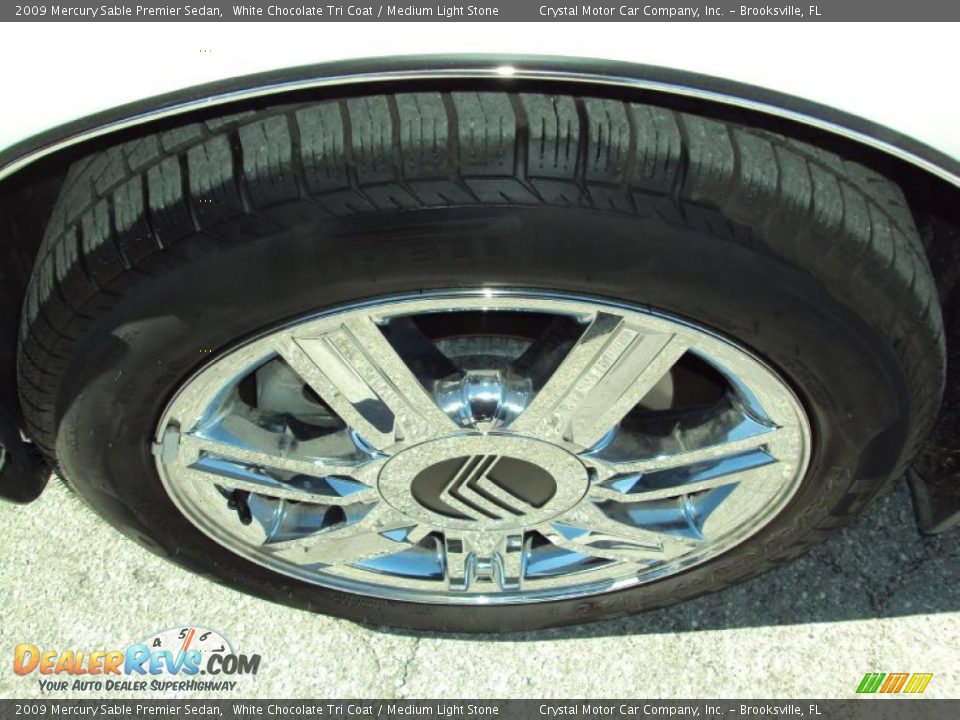 2009 Mercury Sable Premier Sedan White Chocolate Tri Coat / Medium Light Stone Photo #14