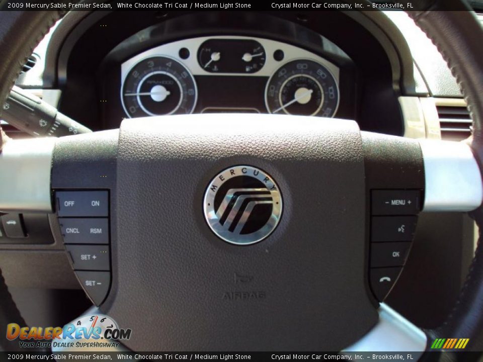 2009 Mercury Sable Premier Sedan White Chocolate Tri Coat / Medium Light Stone Photo #22