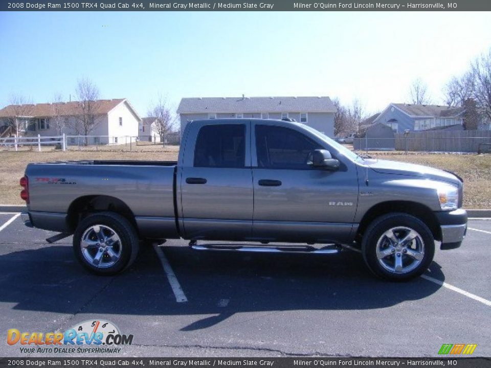 2008 Dodge Ram 1500 TRX4 Quad Cab 4x4 Mineral Gray Metallic / Medium Slate Gray Photo #2