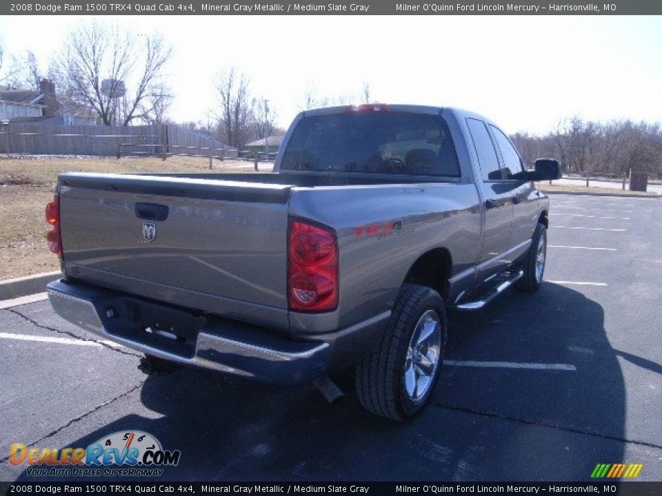 2008 Dodge Ram 1500 TRX4 Quad Cab 4x4 Mineral Gray Metallic / Medium Slate Gray Photo #3