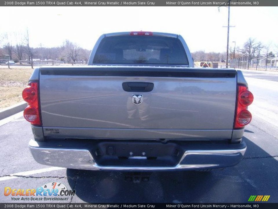 2008 Dodge Ram 1500 TRX4 Quad Cab 4x4 Mineral Gray Metallic / Medium Slate Gray Photo #4