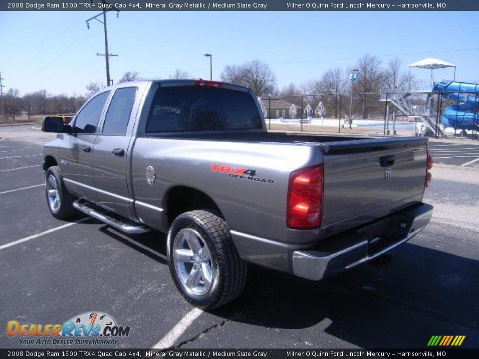 2008 Dodge Ram 1500 TRX4 Quad Cab 4x4 Mineral Gray Metallic / Medium Slate Gray Photo #5