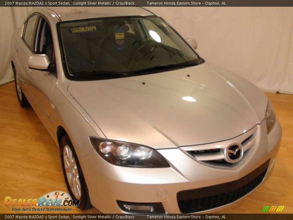 2007 Mazda MAZDA3 s Sport Sedan Sunlight Silver Metallic / Gray/Black Photo #2