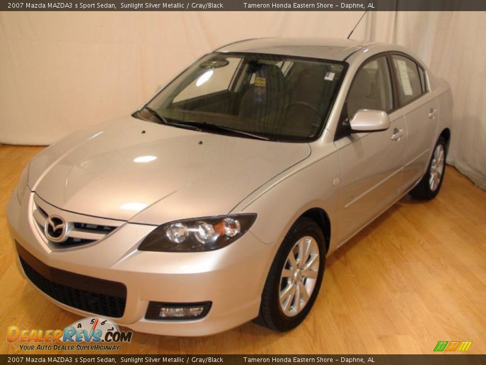 2007 Mazda MAZDA3 s Sport Sedan Sunlight Silver Metallic / Gray/Black Photo #4