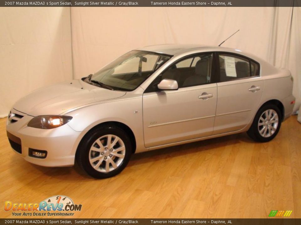 2007 Mazda MAZDA3 s Sport Sedan Sunlight Silver Metallic / Gray/Black Photo #5