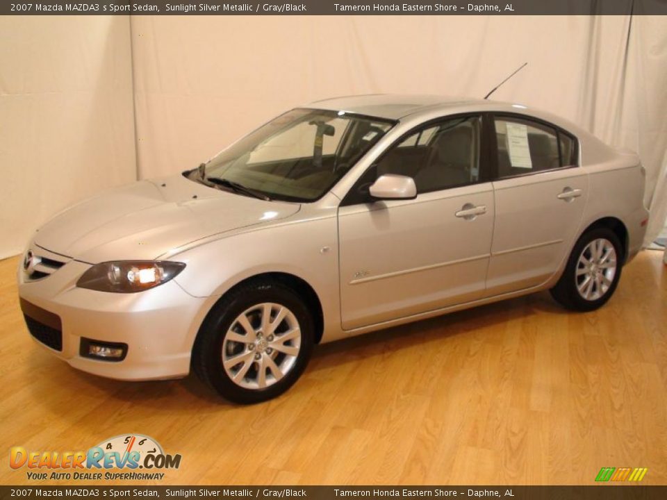 2007 Mazda MAZDA3 s Sport Sedan Sunlight Silver Metallic / Gray/Black Photo #6