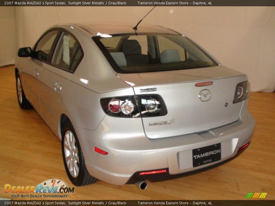 2007 Mazda MAZDA3 s Sport Sedan Sunlight Silver Metallic / Gray/Black Photo #7