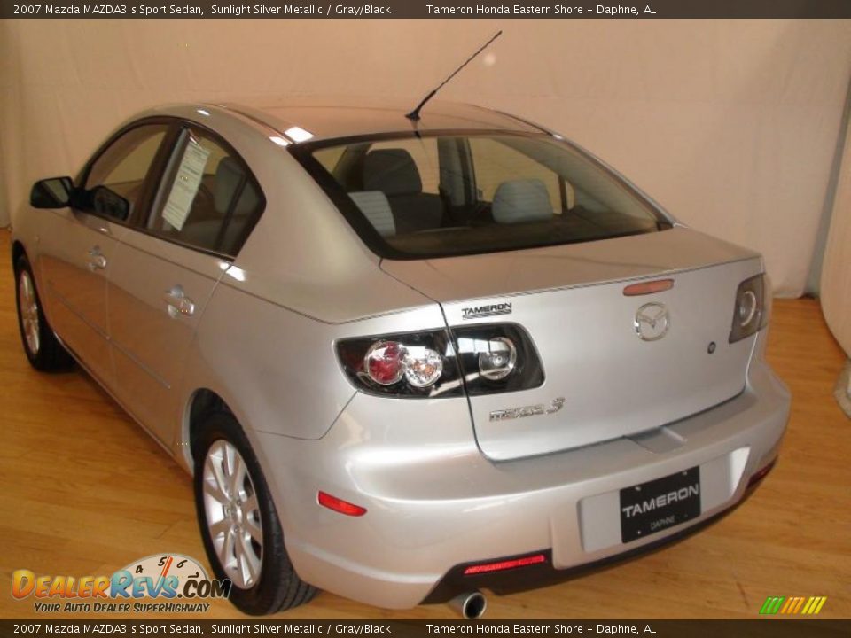 2007 Mazda MAZDA3 s Sport Sedan Sunlight Silver Metallic / Gray/Black Photo #9