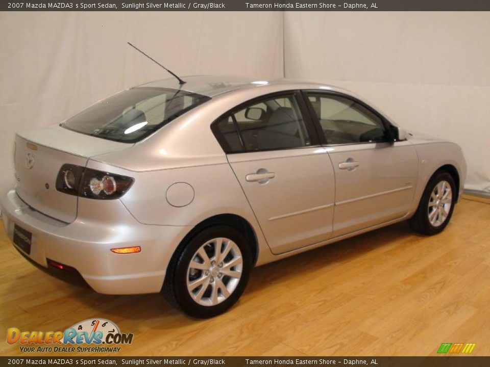 2007 Mazda MAZDA3 s Sport Sedan Sunlight Silver Metallic / Gray/Black Photo #12
