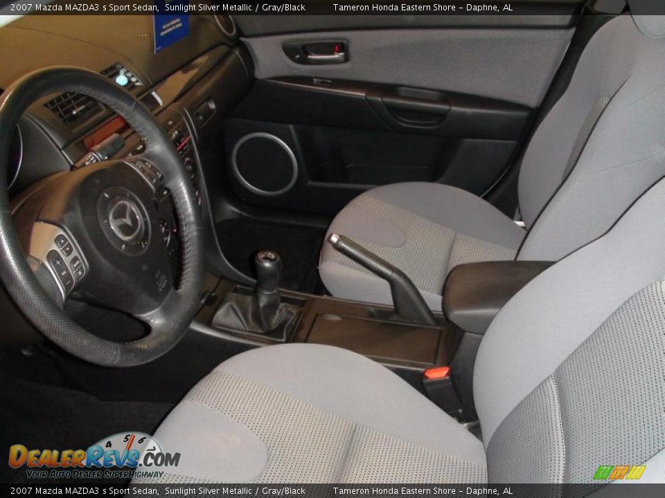 2007 Mazda MAZDA3 s Sport Sedan Sunlight Silver Metallic / Gray/Black Photo #14