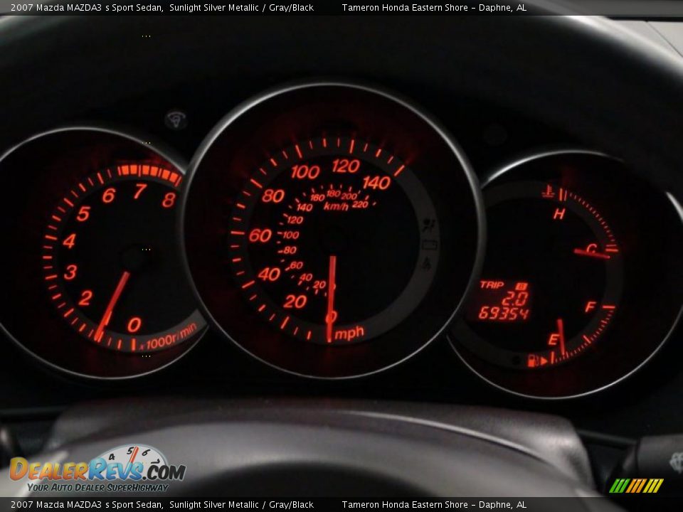 2007 Mazda MAZDA3 s Sport Sedan Sunlight Silver Metallic / Gray/Black Photo #18