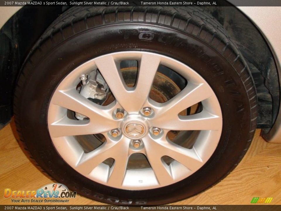 2007 Mazda MAZDA3 s Sport Sedan Sunlight Silver Metallic / Gray/Black Photo #33