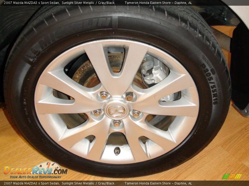 2007 Mazda MAZDA3 s Sport Sedan Sunlight Silver Metallic / Gray/Black Photo #35