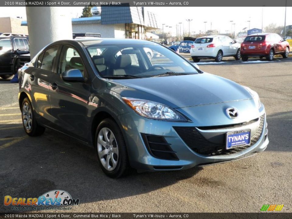 2010 Mazda MAZDA3 i Sport 4 Door Gunmetal Blue Mica / Black Photo #3