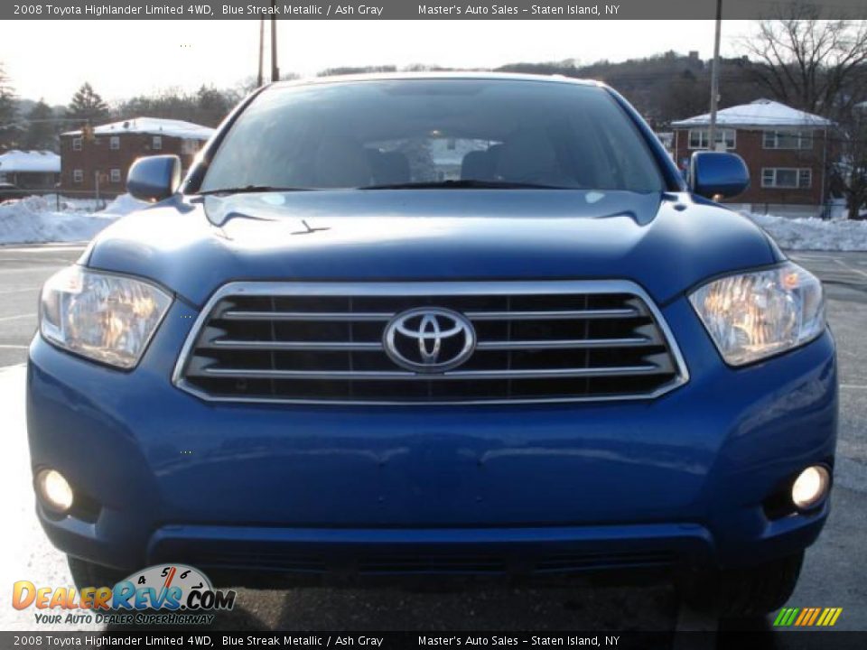 2008 Toyota Highlander Limited 4WD Blue Streak Metallic / Ash Gray Photo #6