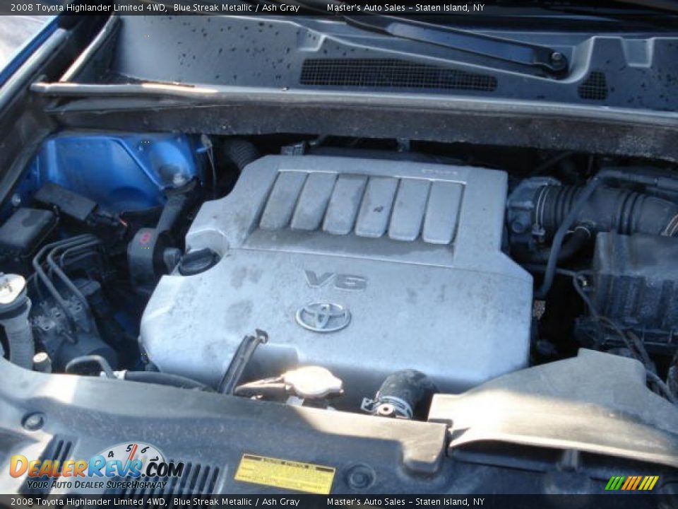 2008 Toyota Highlander Limited 4WD Blue Streak Metallic / Ash Gray Photo #36