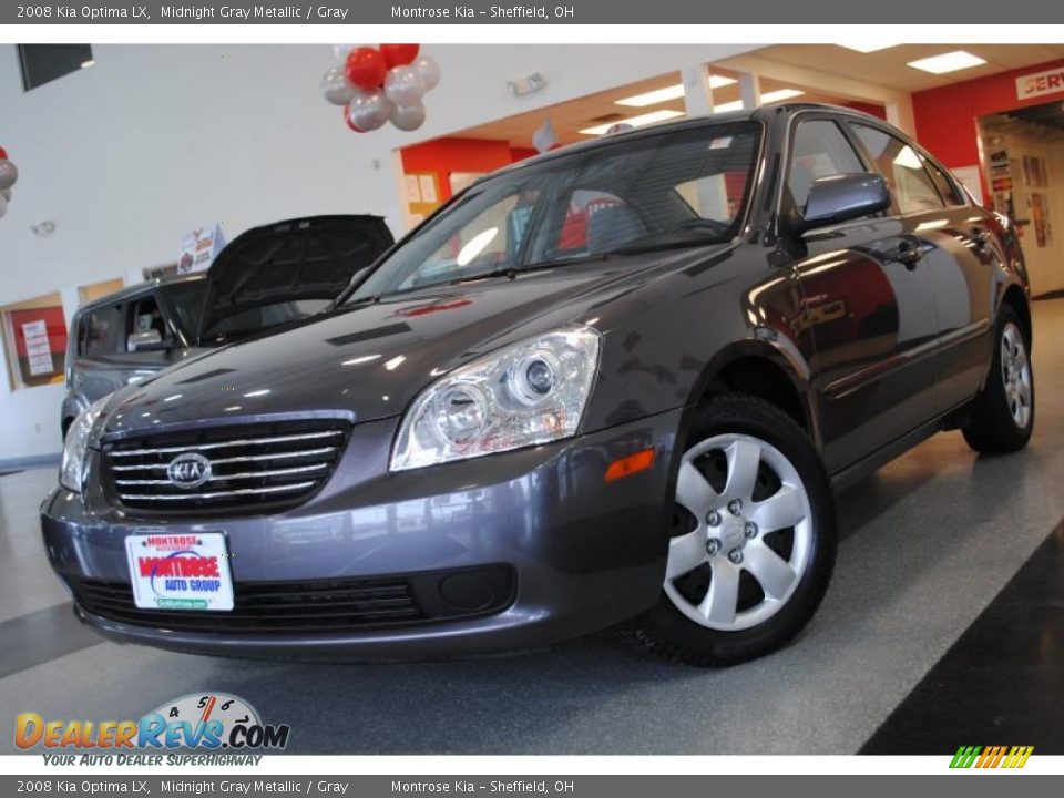 2008 Kia Optima LX Midnight Gray Metallic / Gray Photo #2