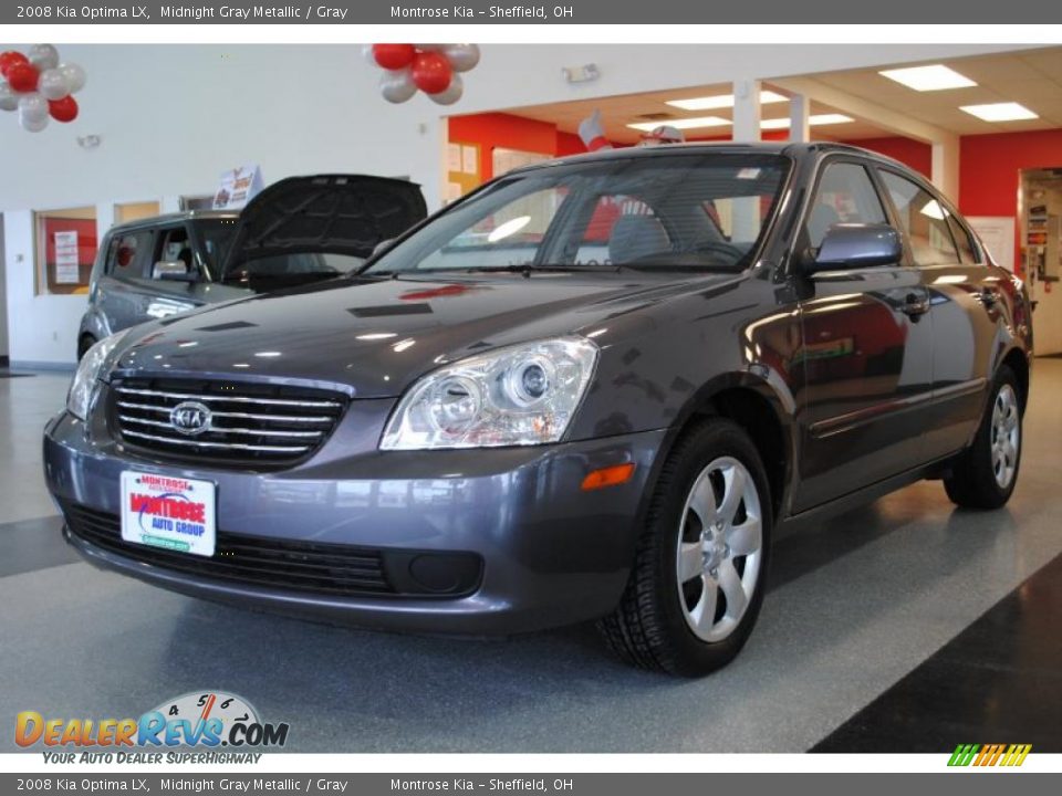 2008 Kia Optima LX Midnight Gray Metallic / Gray Photo #3