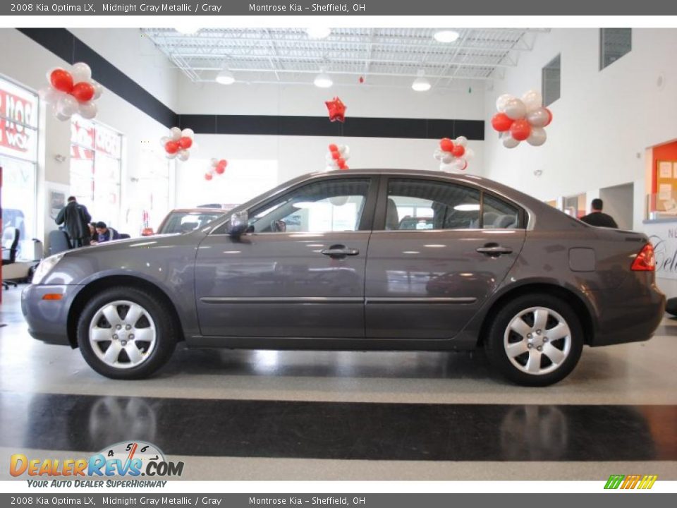 2008 Kia Optima LX Midnight Gray Metallic / Gray Photo #4