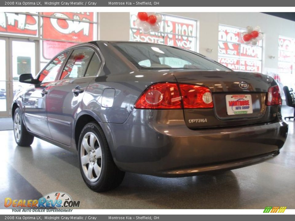 2008 Kia Optima LX Midnight Gray Metallic / Gray Photo #5
