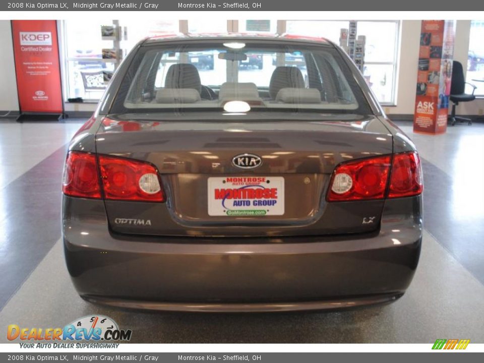 2008 Kia Optima LX Midnight Gray Metallic / Gray Photo #6