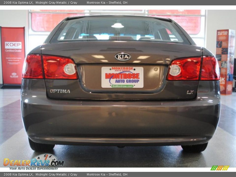 2008 Kia Optima LX Midnight Gray Metallic / Gray Photo #7