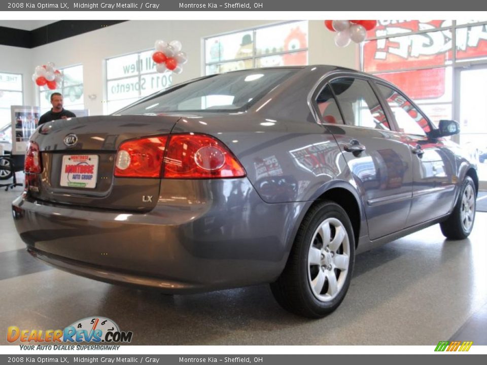 2008 Kia Optima LX Midnight Gray Metallic / Gray Photo #8