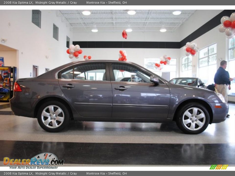 2008 Kia Optima LX Midnight Gray Metallic / Gray Photo #9