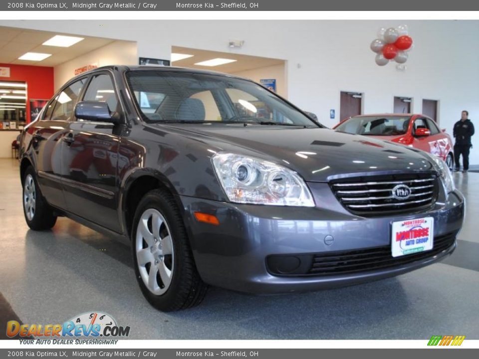 2008 Kia Optima LX Midnight Gray Metallic / Gray Photo #10