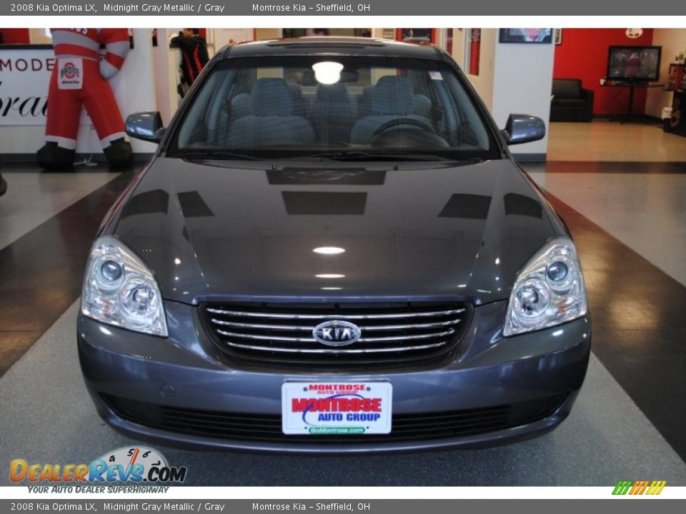 2008 Kia Optima LX Midnight Gray Metallic / Gray Photo #11