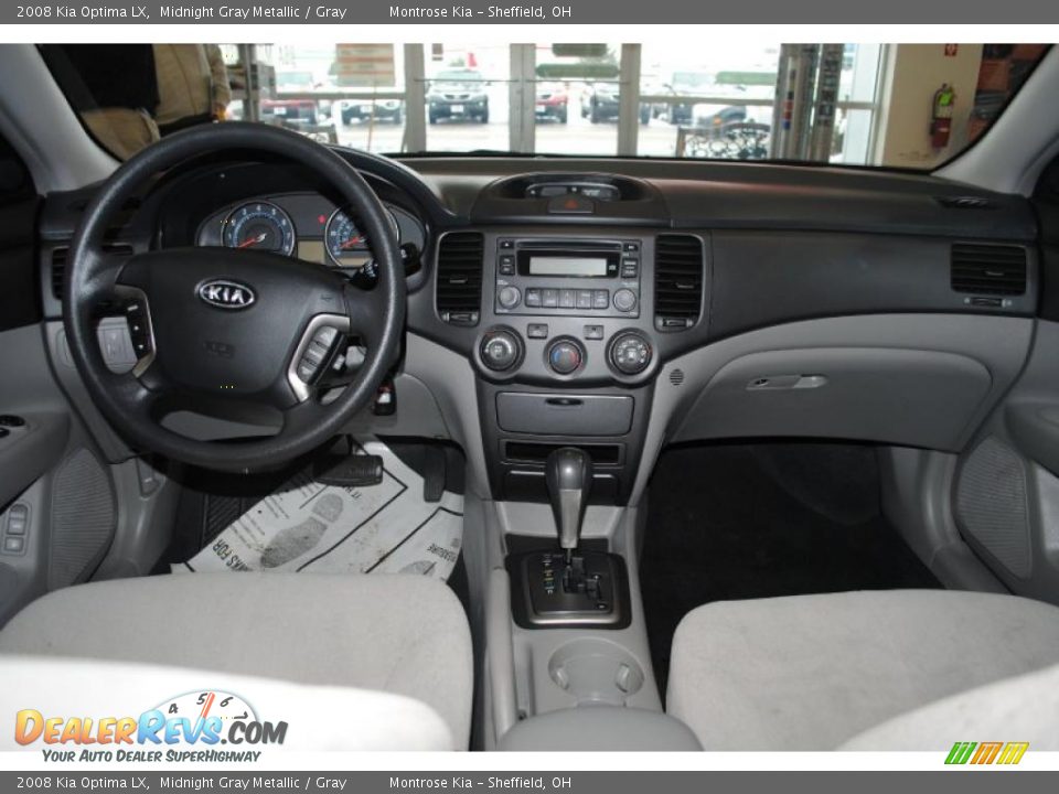2008 Kia Optima LX Midnight Gray Metallic / Gray Photo #13