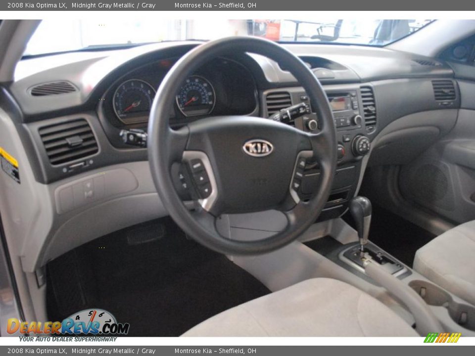 2008 Kia Optima LX Midnight Gray Metallic / Gray Photo #14