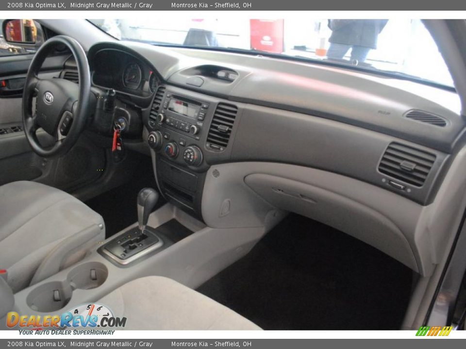 2008 Kia Optima LX Midnight Gray Metallic / Gray Photo #15