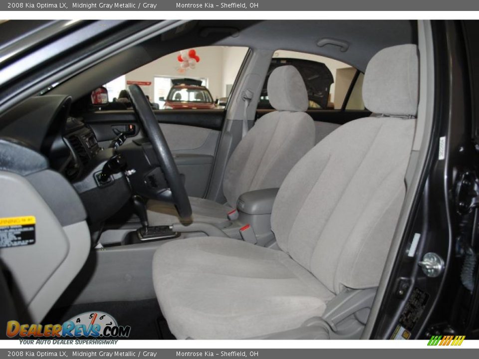 2008 Kia Optima LX Midnight Gray Metallic / Gray Photo #16